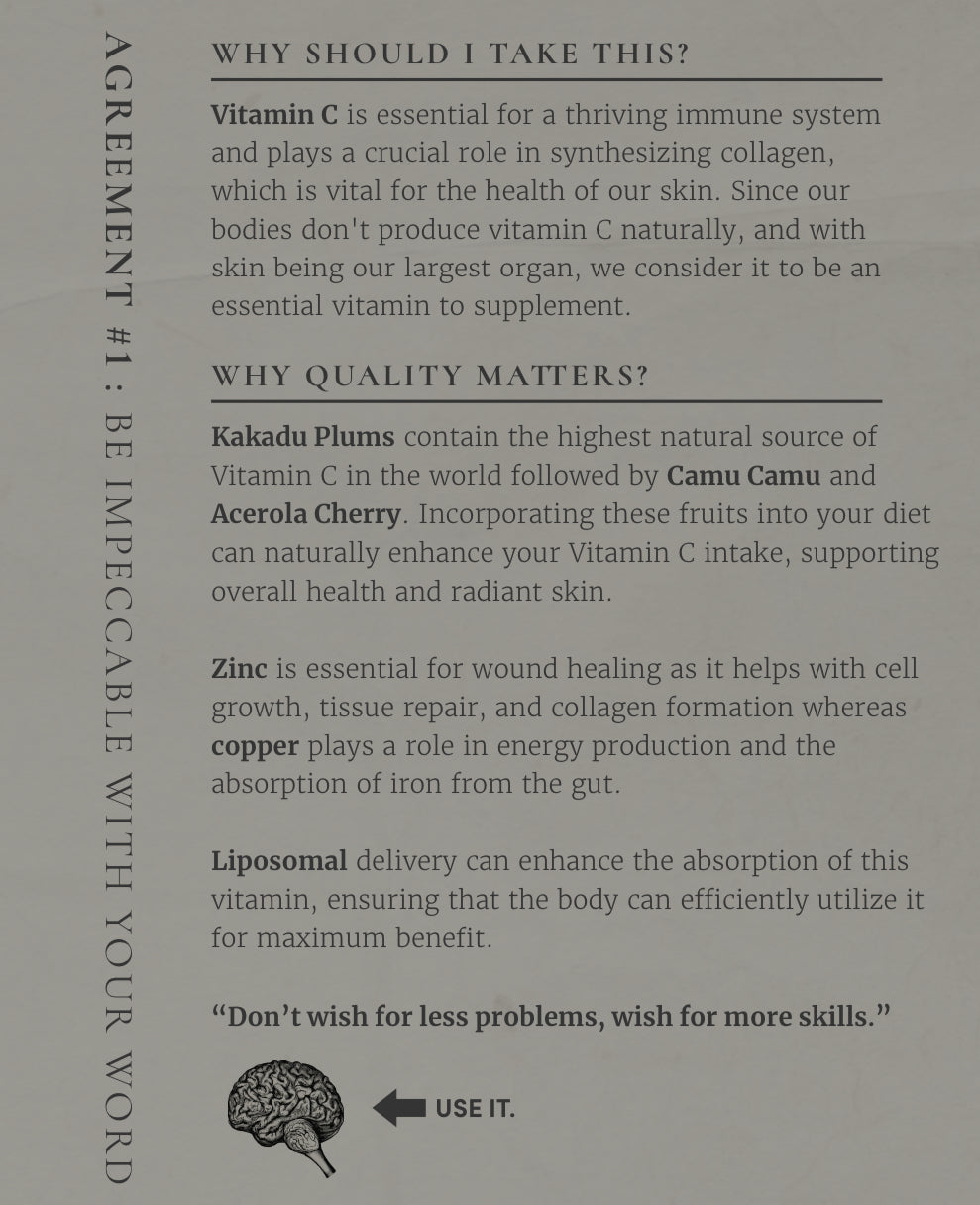 Organic Liposomal Vitamin C +Zinc & Copper