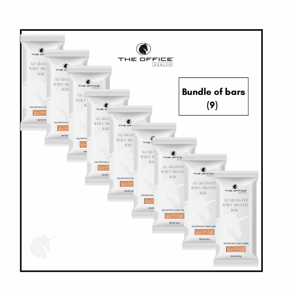 ***PRE-SALE LINK *** A2 Grass-Fed Whey Pumpkin Protein Bar (Bundle of 9)