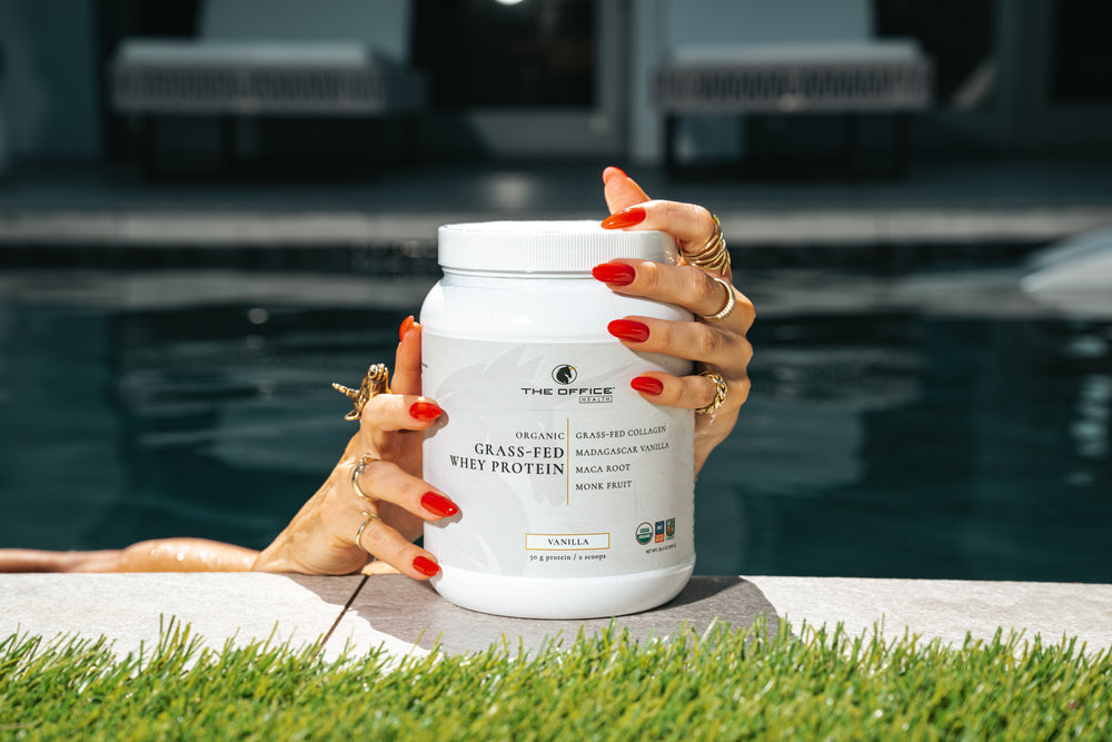 
                  
                    Organic Vanilla A2 Grass-Fed Whey Protein with Collagen & Maca
                  
                