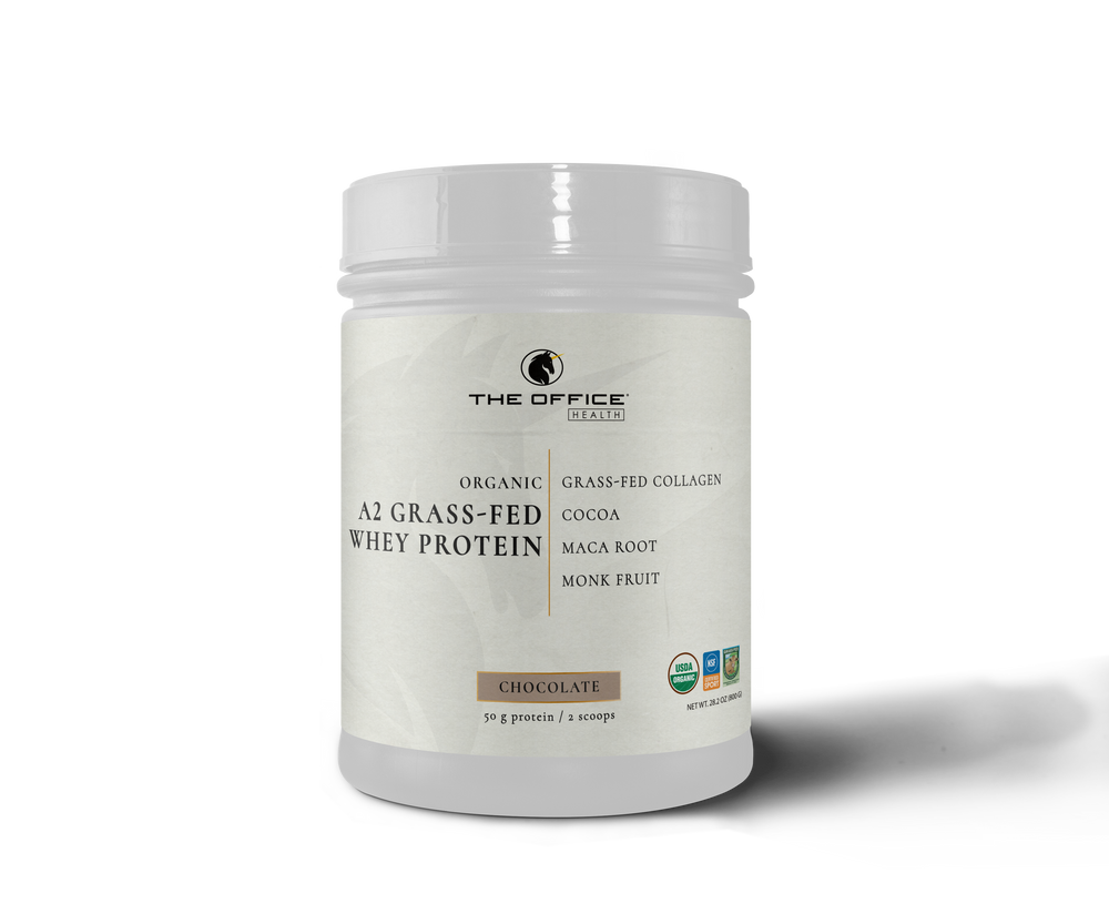 Organic Chocolate A2 Grass-Fed Whey Protein with Collagen & Maca