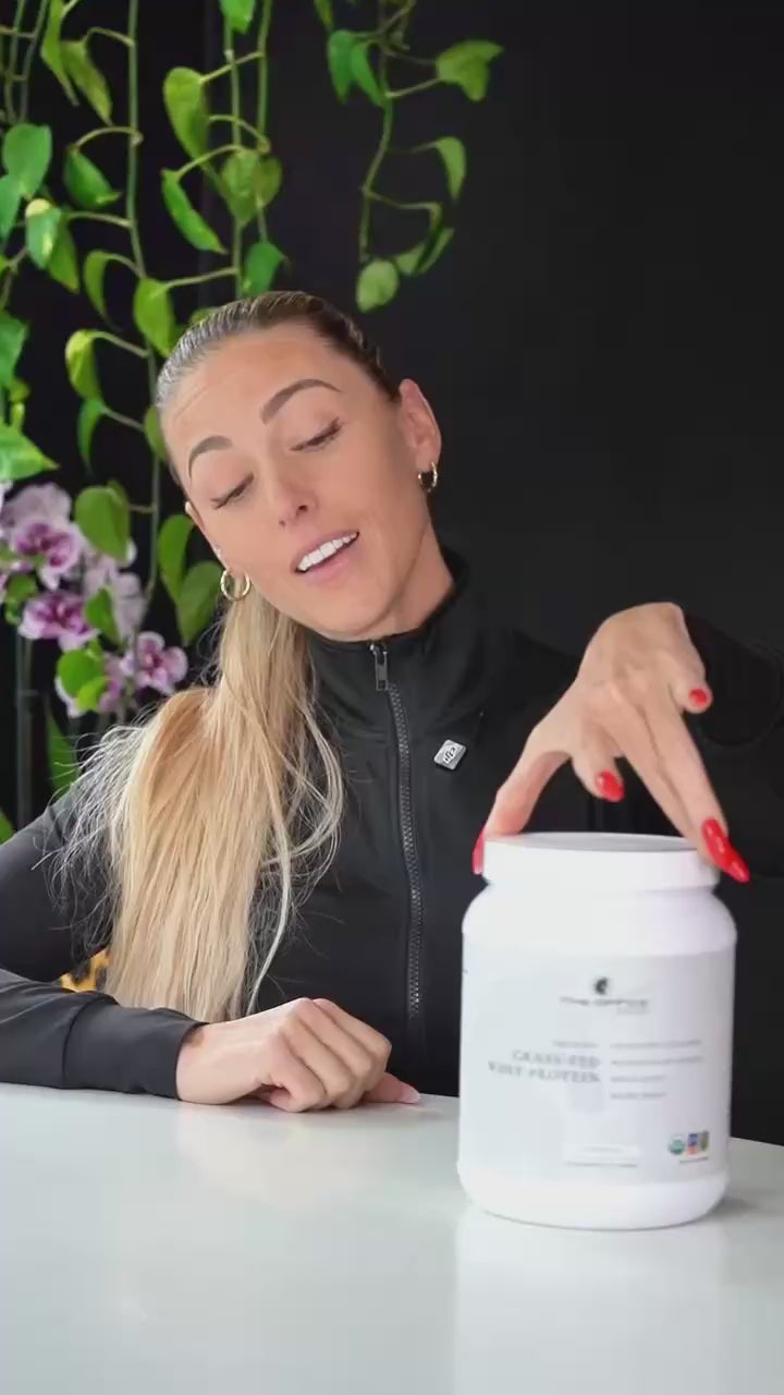 
                  
                    Load and play video in Gallery viewer, Organic Vanilla A2 Grass-Fed Whey Protein with Collagen &amp;amp; Maca
                  
                